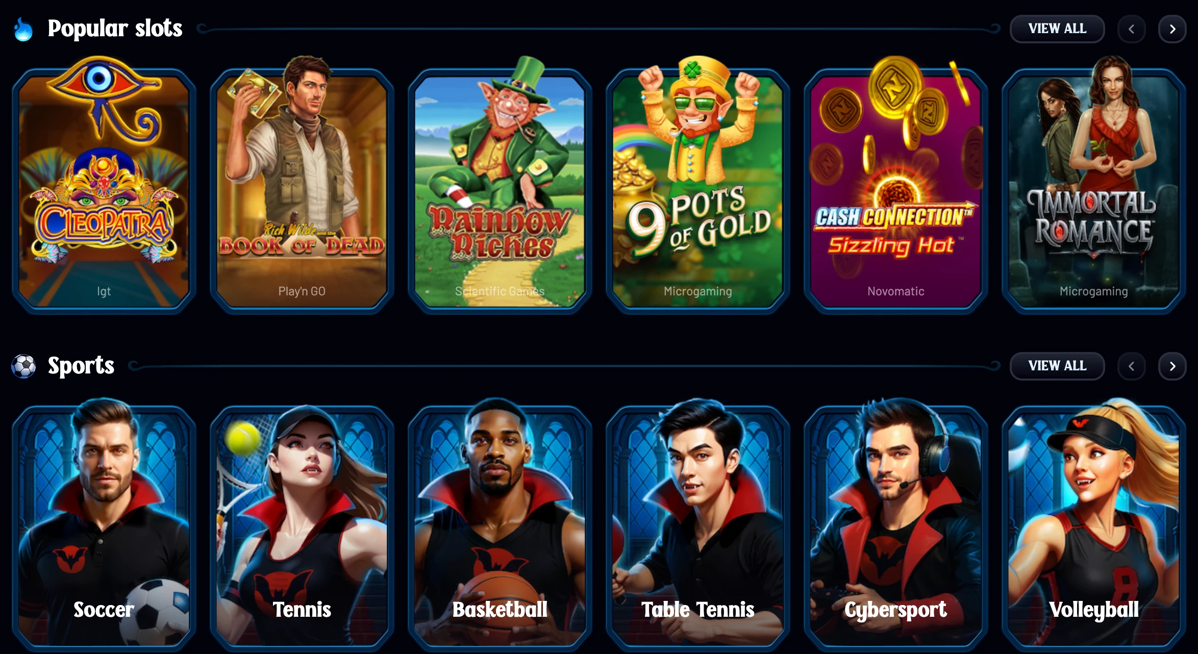 Dracula Casino game library